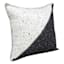 Ty Penningon Dark Grey & White Faux Wool Throw Pillow, 18"
