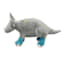 Tiny Dreamers Grey Triceratops Shaped Pillow, 11x16