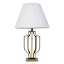 Gold Metal Medium Table Lamp with Pleated Empire Shade, 24"