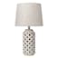 Tan Cutout Lattice Medium Table Lamp with Shade,  24"