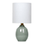 Green Ceramic Speckled Mini Table Lamp with Shade, 12"