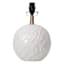 White Ceramic Patterned Round Small Lamp Base, 13"