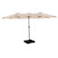 Steel Triple Vent Market Patio Umbrella, 15'