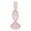 Pink Heart Glass Candle Holder, 8"
