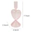 Pink Heart Glass Candle Holder, 8"