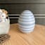 Homespun Easter Blue & White Striped Ceramic Egg Jar, 6"