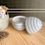 Homespun Easter Blue & White Striped Ceramic Egg Jar, 6"