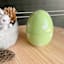 Homespun Easter Green & White Polka Dot Ceramic Egg Jar, 6"