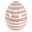 Homespun Easter Pink & White Striped Ceramic Egg Jar, 7"