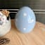 Homespun Easter Blue & White Polka Dot Ceramic Egg, 7"