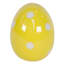 Homespun Easter Yellow & White Polka Dot Ceramic Egg, 4"