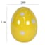 Homespun Easter Yellow & White Polka Dot Ceramic Egg, 4"