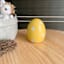 Homespun Easter Yellow & White Polka Dot Ceramic Egg, 4"