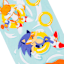 Sonic Summer Speed Kids Beach Towel, 28x58