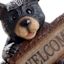 Welcome Bear Outdoor Garden Statue, 12.6"
