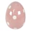 Homespun Easter Pink Ceramic Egg, 5"