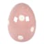 Homespun Easter Pink Ceramic Egg, 5"