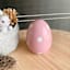 Homespun Easter Pink Ceramic Egg, 5"