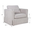 Honeybloom Langley Swivel Accent Chair, Taupe