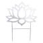 Found & Fable Silver Lotus Yard Stake, 23"