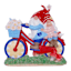Sunny Club Gnome On Bicycle Outdoor Garden Statue