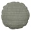 Honeybloom Green Striped Slub Round Throw Pillow, 16"