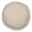 Honeybloom Neutral Striped Round Pillow