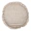 Honeybloom Neutral Striped Round Pillow