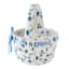 Providence Blue & White Floral Ceramic Basket, 6"