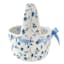 Providence Blue & White Floral Ceramic Basket, 6"