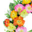 Multicolor Poppy & Thistle Spiral Vine Wreath, 22"