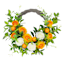 Ranunculus, Berry & Orange Half-Wreath, 22"