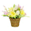 Daffodil & Tulips Arrangement in Basket, 13"