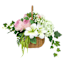Rose, Hydrangea & Peony Arrangement in Basket, 15"