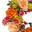 Orange & Yellow Mixed Floral Wreath, 18"