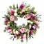 Pink Tulip & Rose Mix Wreath, 24"