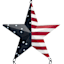 Patriotic Welcome Star Wind Chime, 34"
