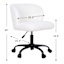 Found & Fable Aubrey Office Chair, White Sherpa