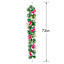 Pink Orchid with Mixed Tropical Leaves Garland, 72"