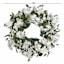 White Hydrangea & Leaves Wreath, 22"