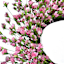 Pink Cluster Flower Wreath, 24"