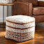 Honeybloom Ryder Pouf, Tan