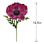 Willow Crossley Purple Soft Touch Poppy Floral Pick, 12.5"