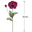 Willow Crossley Purple Poppy Floral Stem, 28.5"