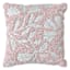Tracey Boyd Pink Floral Beaded Throw Pillow, 12"
