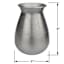 Found & Fable Half Etching  Extra Small Metal Vase, 4.7"