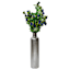 Smooth Silver Metal Oversized Vase, 29"