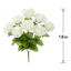 White Tonal Rose Floral Spray, 18"