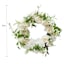 White Mixed Blooms Floral Wreath, 22"