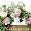 Hello Spring Pinks Roses & Leaves Floral Wreath, 24"